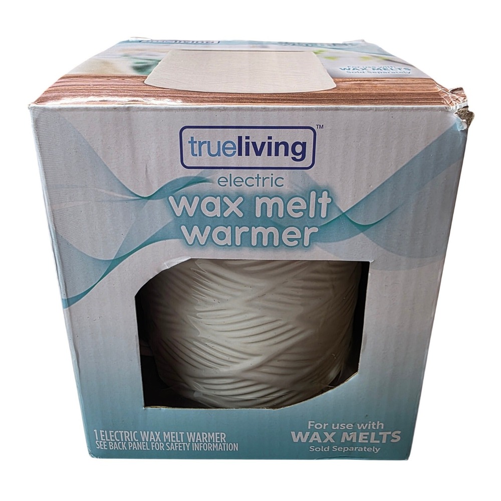 True Living White Ceramic Electric Wax Melt Warmer SH-008H-10CA Textured F2‎